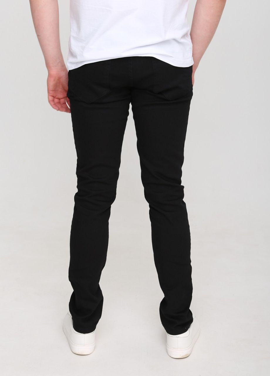 Черные демисезонные слим джинсы мужские черные слим Slim Zanotti