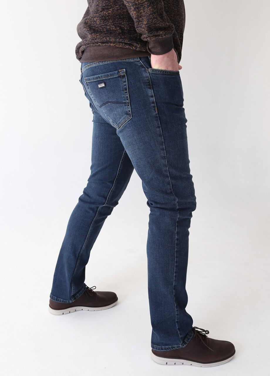 Темно-синие демисезонные слим джинсы мужские темно-синие слим большой размер Слегка-зауженная Zanotti