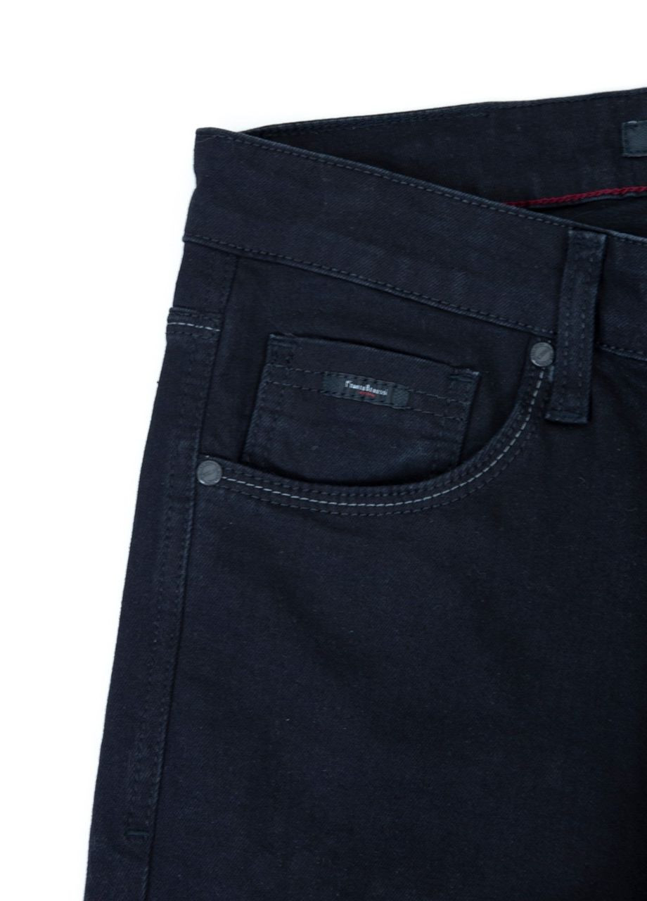 Черные демисезонные слим джинсы мужские черные слим длина Slim FRANCO BENUSSI