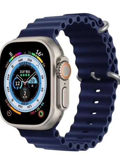 Силиконовый ремешок Ocean для Apple Watch 42/44/45/49 mm Синий No Brand (260596692)