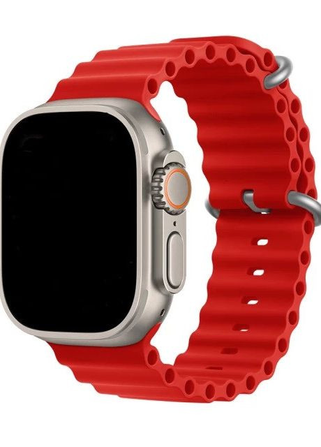 Силиконовый ремешок Ocean для Apple Watch 38/40/41 mm Красный No Brand (260596765)