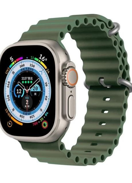 Силиконовый ремешок Ocean для Apple Watch 38/40/41 mm Оливковый No Brand (260596767)