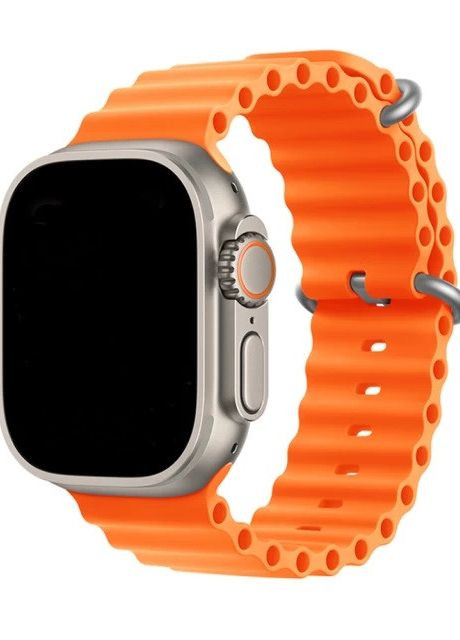 Силіконовий ремінець Ocean для Apple Watch 42/44/45/49 mm Оранжевий No Brand (260596680)