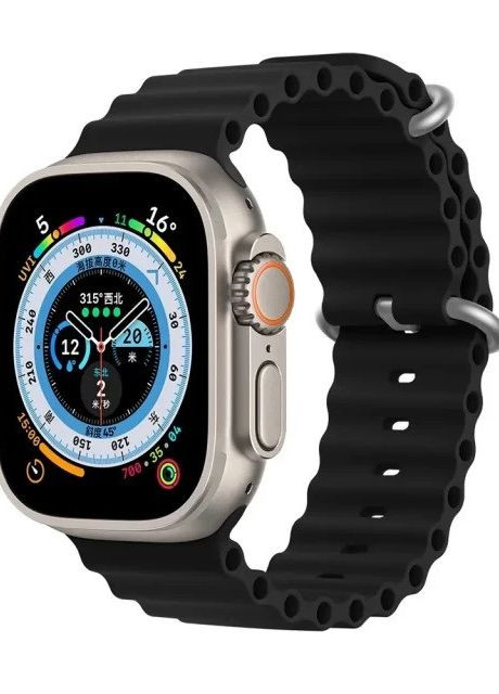 Силиконовый ремешок Ocean для Apple Watch 38/40/41 mm Черный No Brand (260596717)