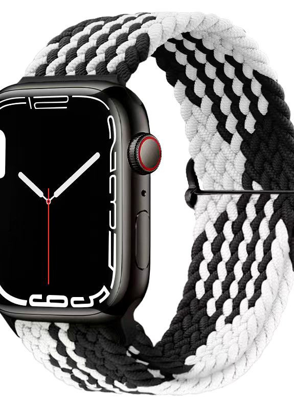 Плетений ремінець WB-03 для Apple Watch 38/40/41 mm Black & white No Brand (260596694)