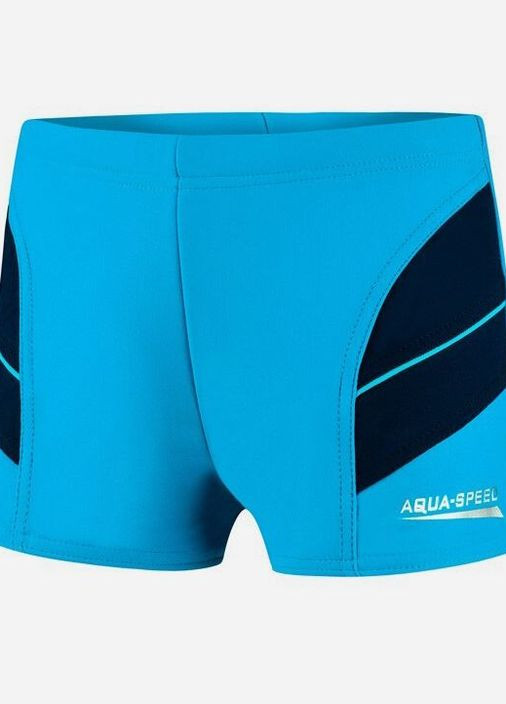 Плавки-боксеры для парней ANDY голубой, темно-синий Детские 116см Aqua Speed (260597513)
