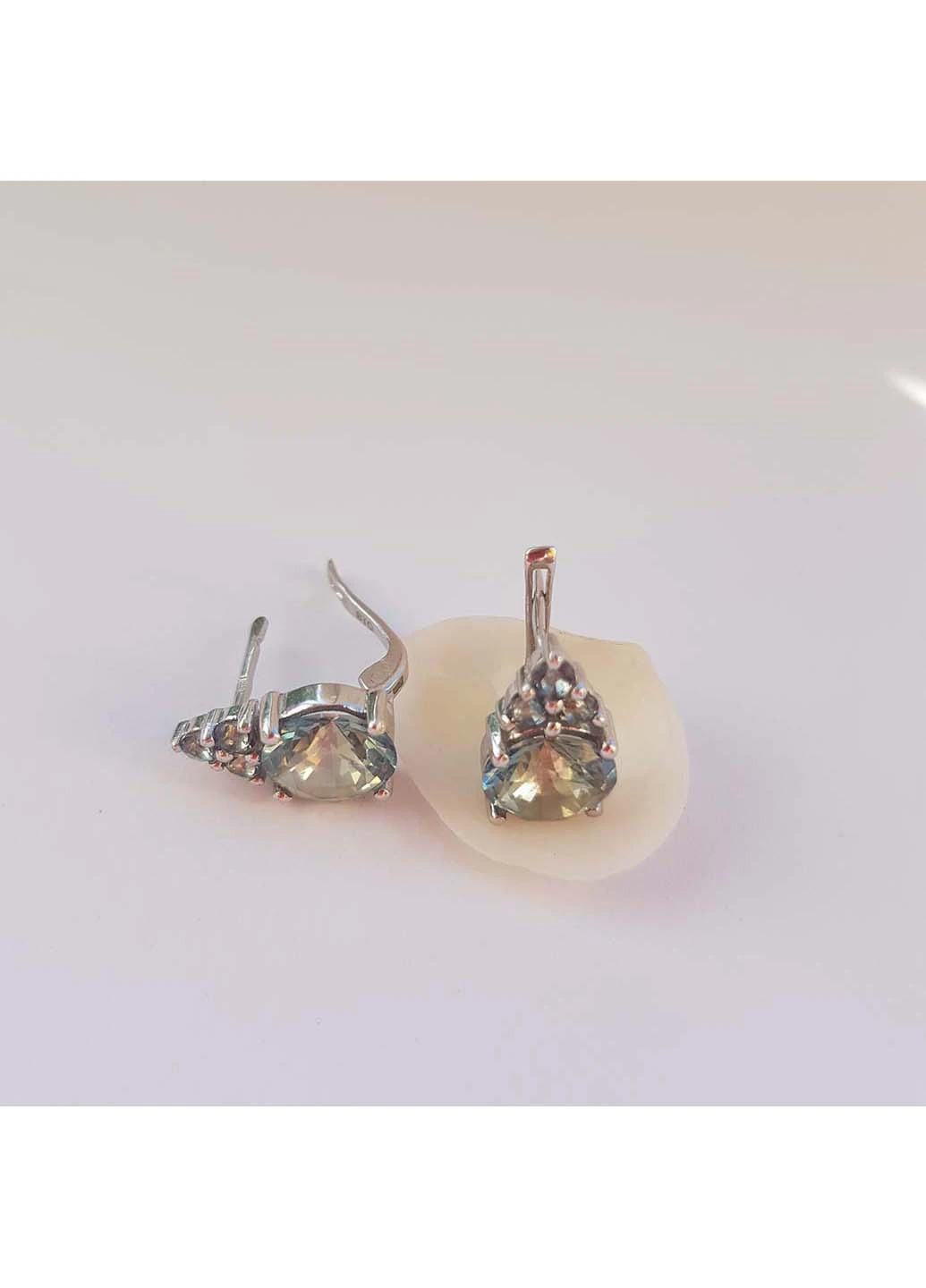 Серебряные серьги с мистик топазом 4.165ct Silver Breeze (260537509)