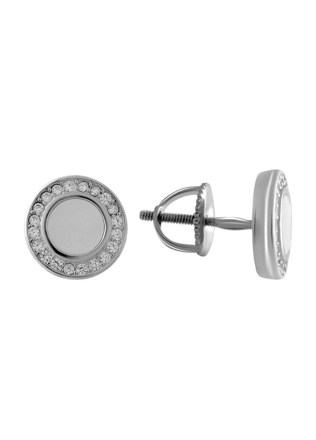 Срібні сережки з натуральним перламутром Silver Breeze (260537910)