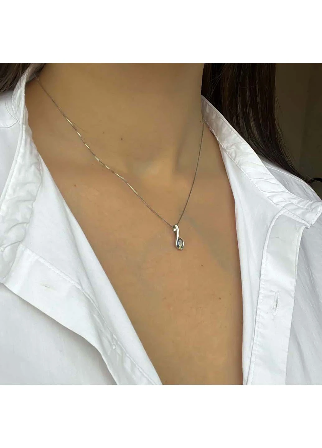 Срібна підвіска з топазом 0.633ct Silver Breeze (260537819)