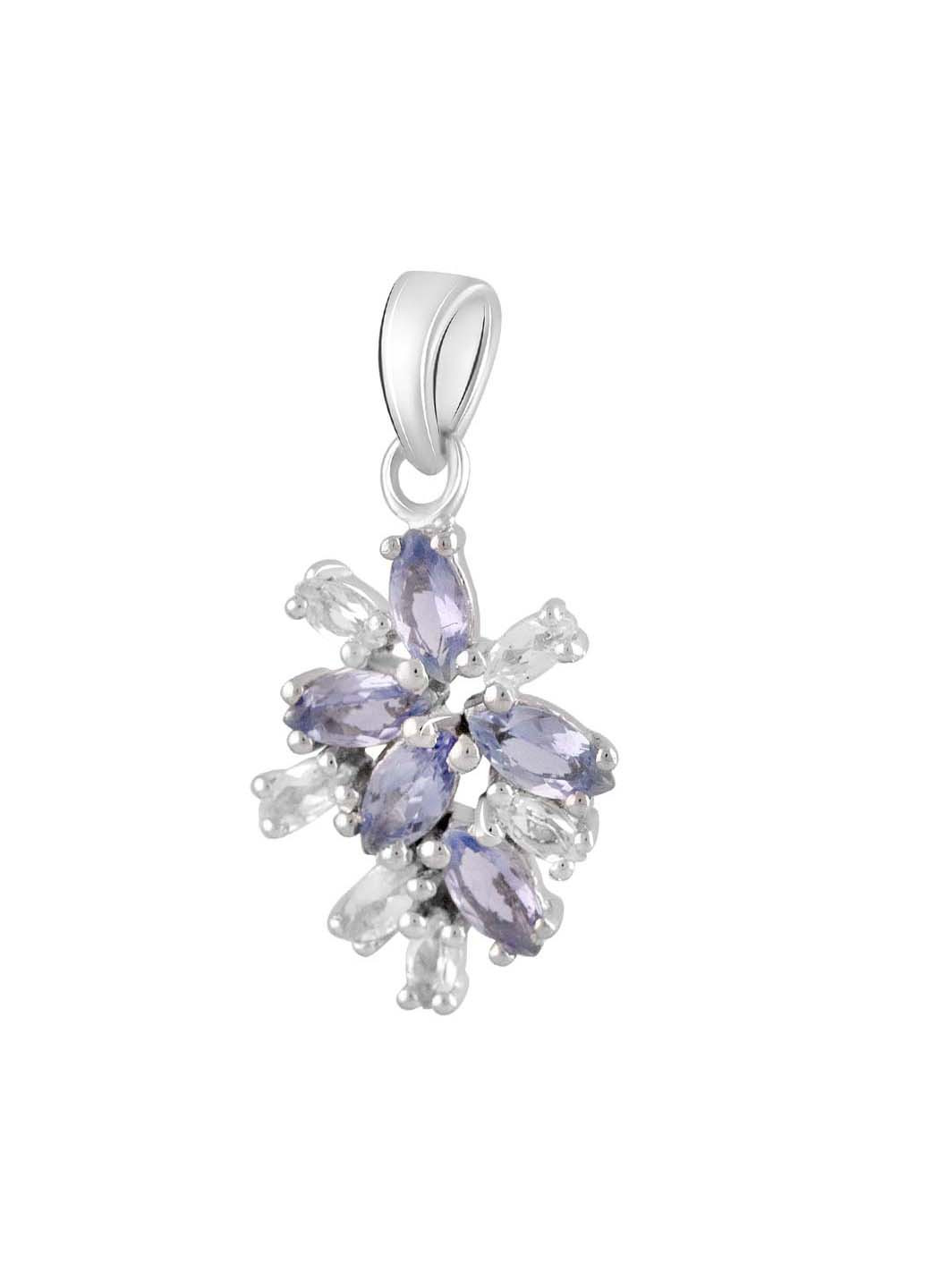 Серебряная подвеска с танзанитом 7.3ct топазом белым Silver Breeze (260537750)