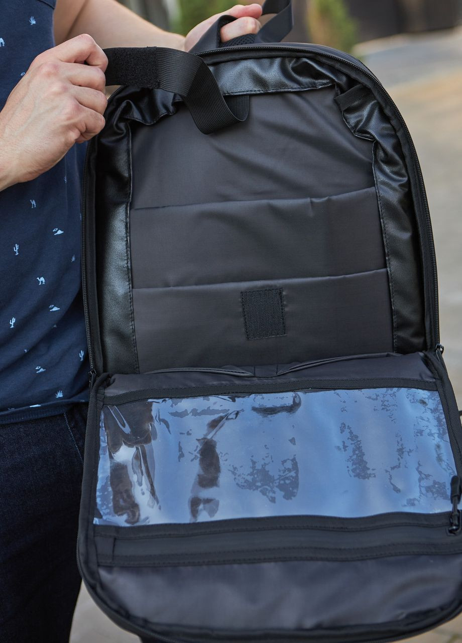 Рюкзак з відділенням для ноутбука 17' чорний колір No Brand Mac 17 (260601802)