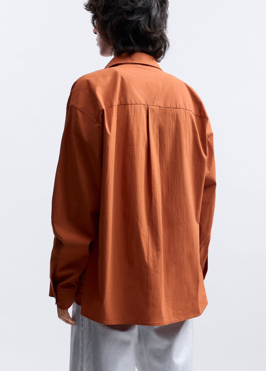 Оранжевая повседневный рубашка Zara
