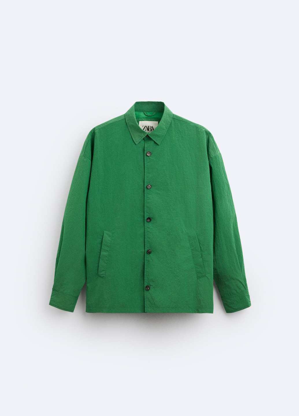 Зеленая классическая рубашка Zara