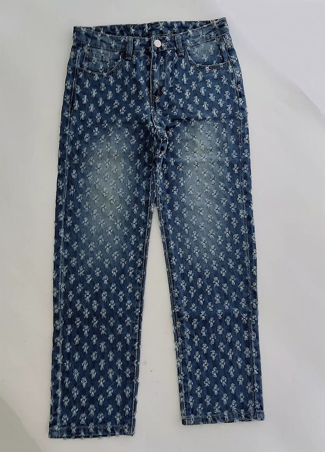 Синие демисезонные джинсы SHEIN