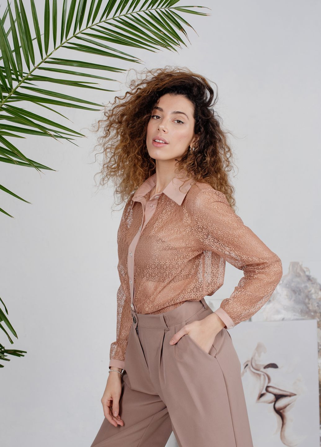 Бежевая блузка Azuri