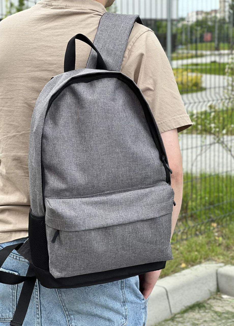 Рюкзак городской комбинированный, классический цвет серый No Brand City (260601801)