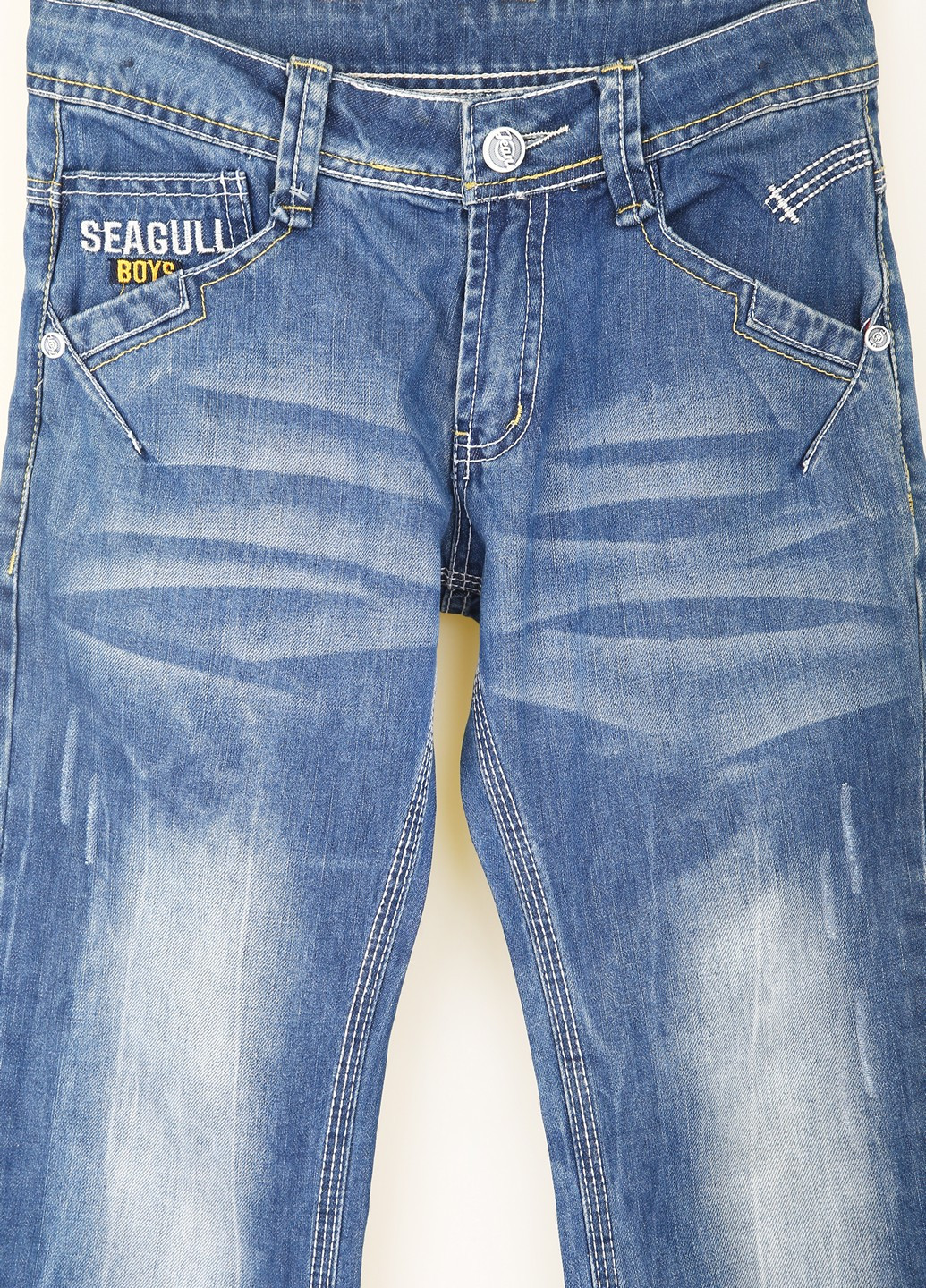 Синие демисезонные джинсы Seagull