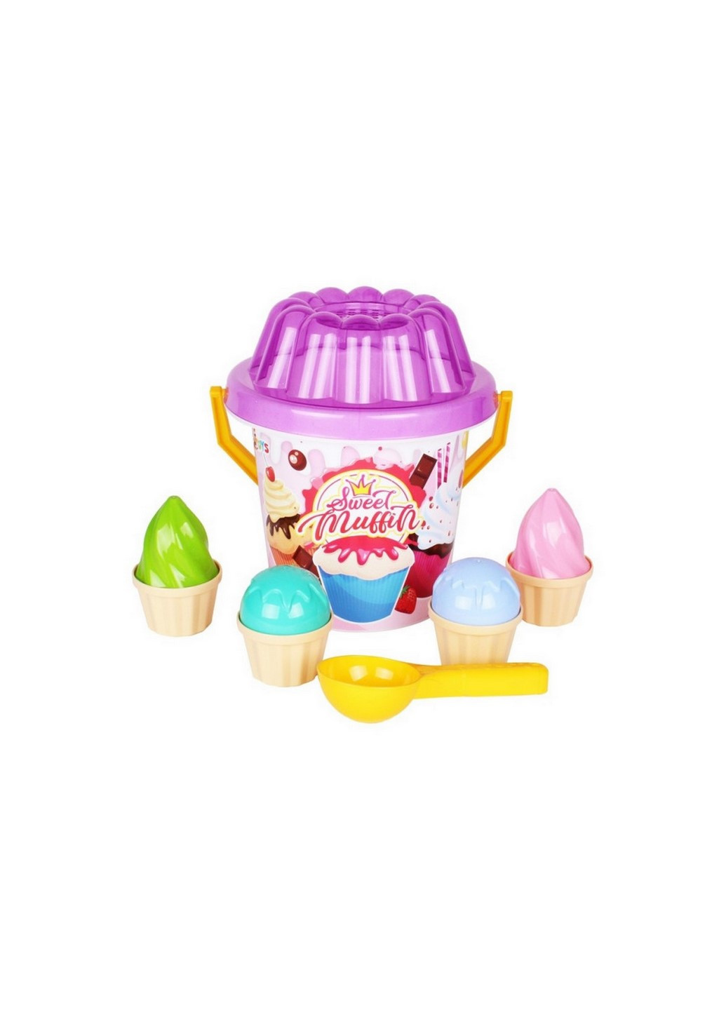 Детский набор "Sweet muffin" 6382TXK для игры с песком (Розовый) ТехноК (260567629)