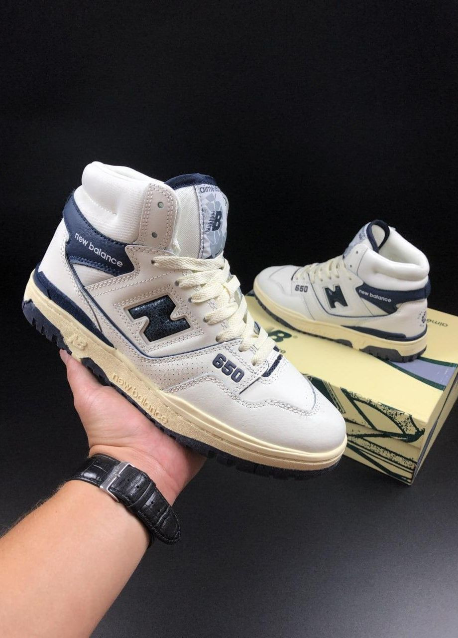 Белые демисезонные белые с синим мужские кроссовки No Brand