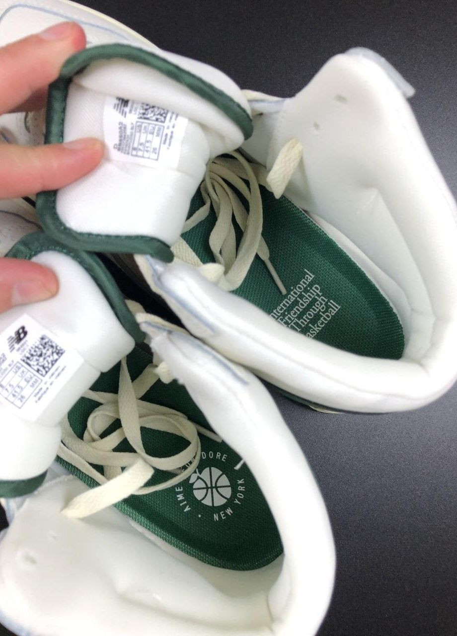 Білі Осінні білі з зеленим/жовтим чоловічі кросівки No Brand