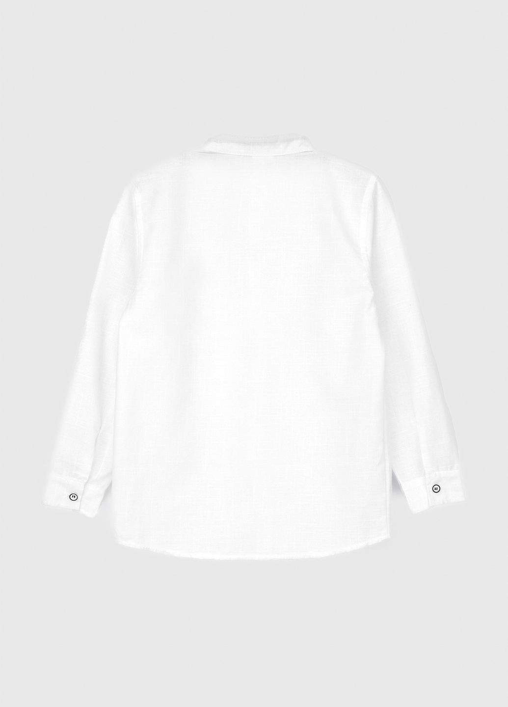 Белая повседневный рубашка однотонная Breeze