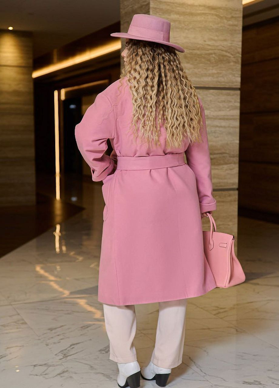 Рожеве демісезонне Пальто кашемірове жіноче Liton