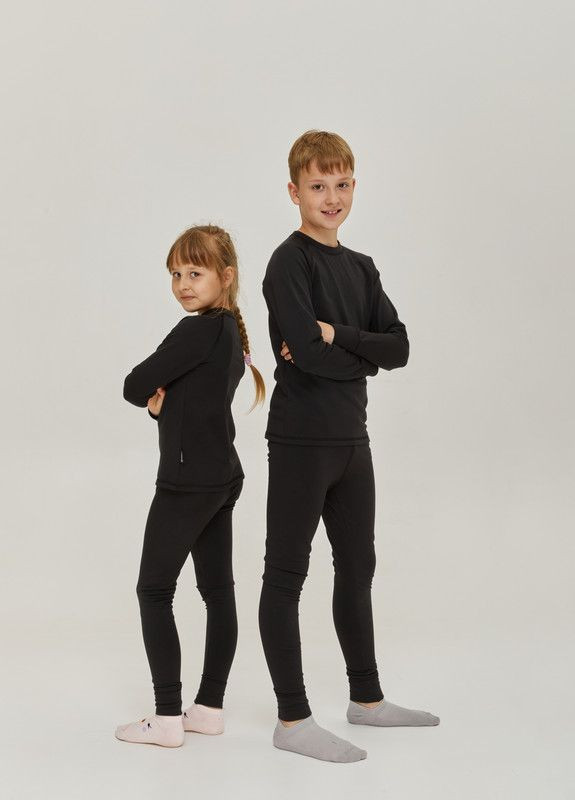 Комплект дитячої термобілизни Чорний ThermoX alpina kids black (260595404)