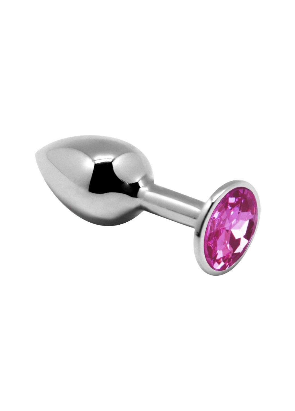 Металева анальна пробка з кристалом Mini Metal Butt Plug Pink M Alive (260603184)
