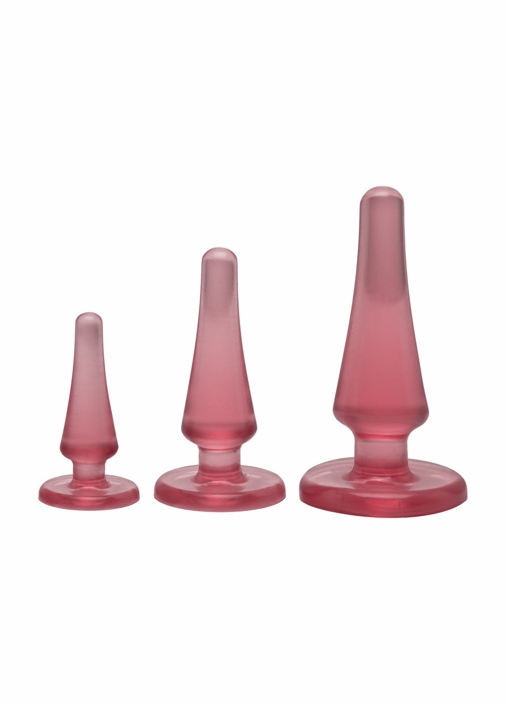 Набор анальных пробок Doc Johnson Crystal Jellies - Pink, макс. диаметр 2см - 3см - 4см Art of Sex (260603286)
