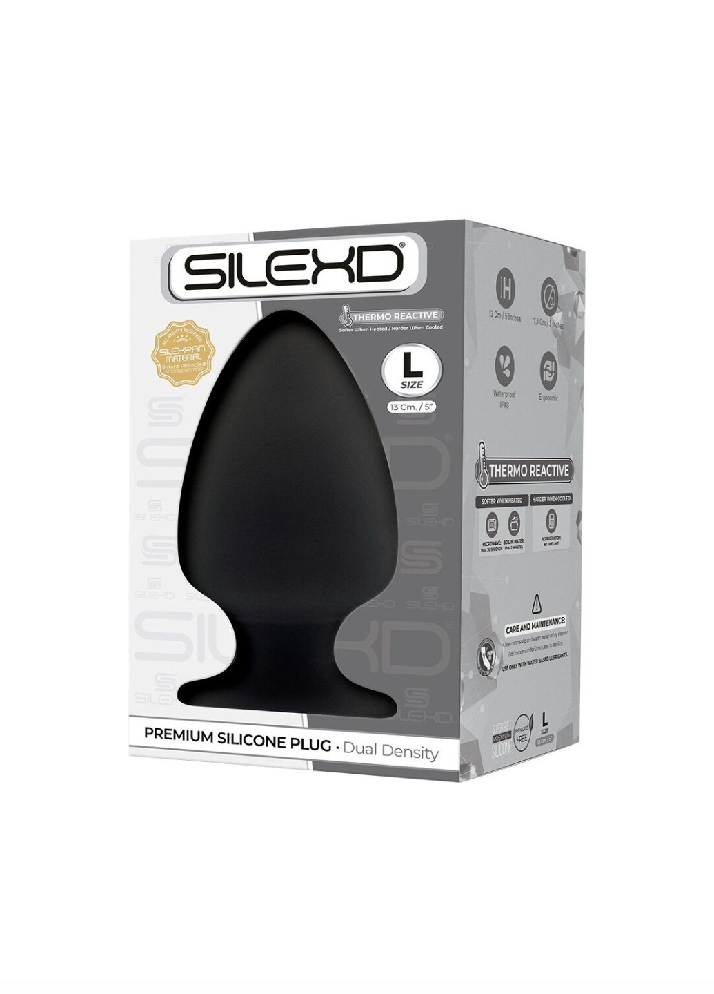 Анальна пробка SilexD (Model 1 size M) двошарова, силікон + Silexpan Satisfyer (260603216)