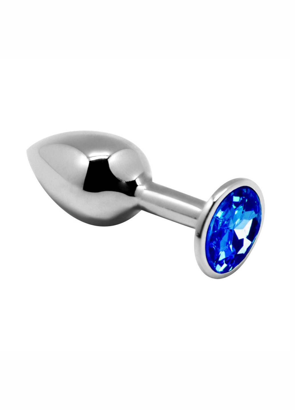 Металлическая анальная пробка с кристаллом Mini Metal Butt Plug Blue L Alive (260603164)