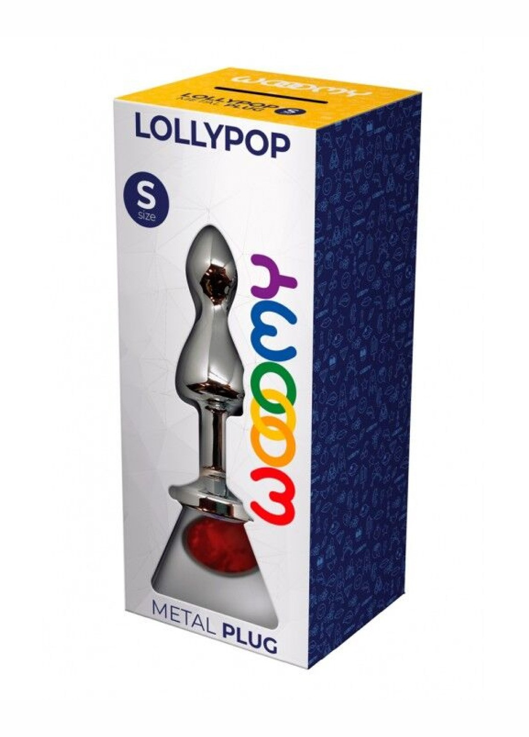 Металлическая анальна пробка Lollypop Double Ball Metal Plug Red S диаметр 2,8см, длина 8,5см Wooomy (260603303)
