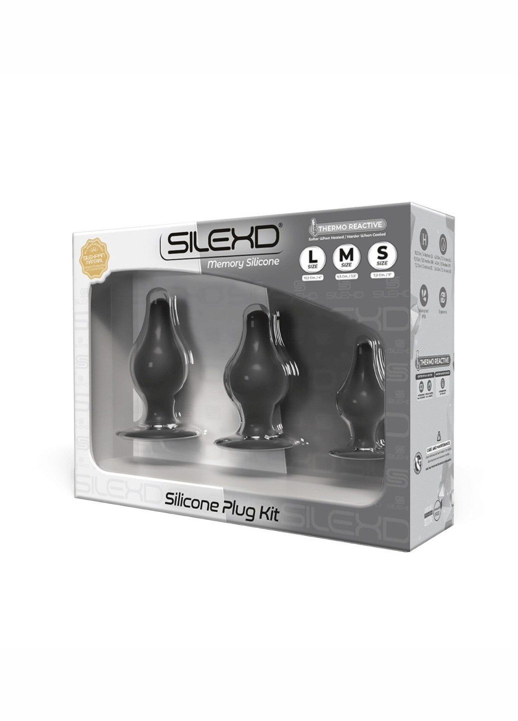 Набор анальных пробок SilexD Silicone Plug Kit двухслойные, силикон+Silexpan Art of Sex (260603288)