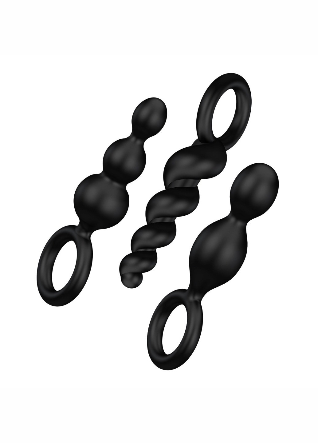 Набор анальных игрушек Satisfyer Plugs black (set of 3) - Booty Call, макс. диаметр 3 см Art of Sex (260603284)