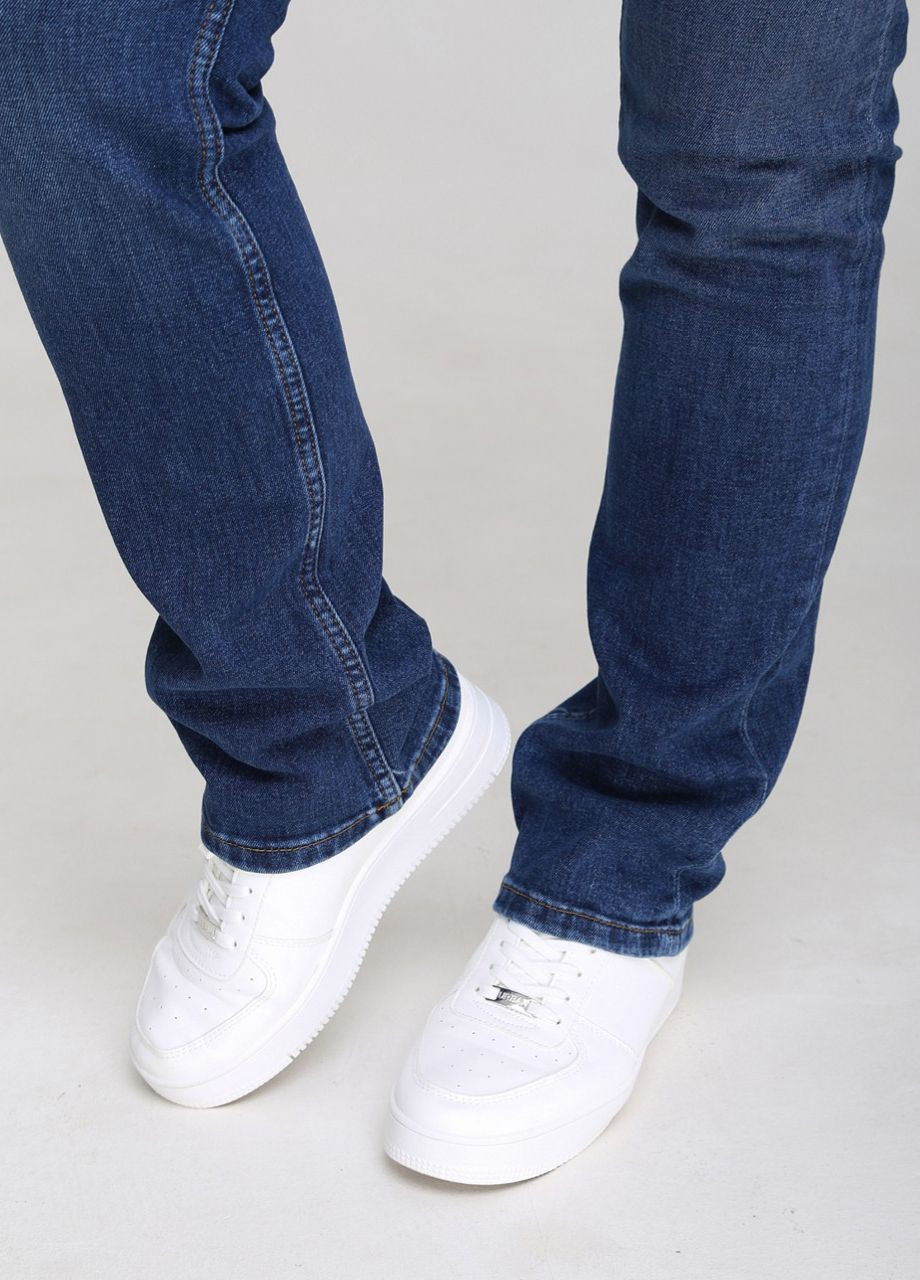 Джинсы женские темно-синие прямые большой размер длина Прямая Angelina Mara - (260617356)