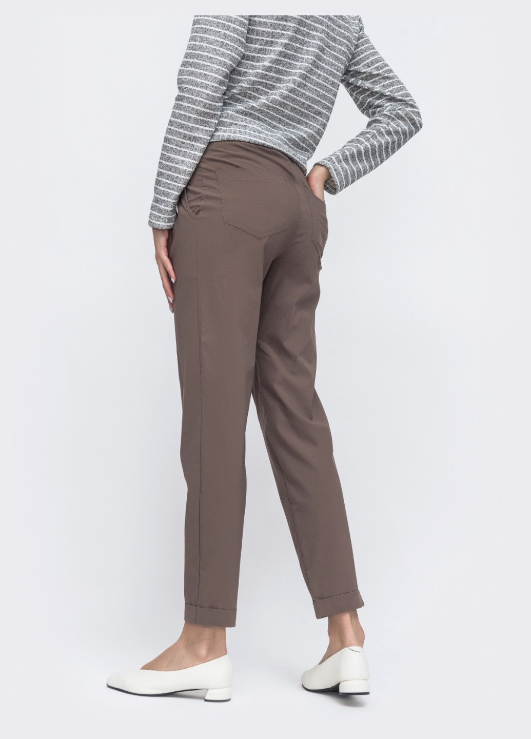 укороченные брюки со стандартной посадкой бежевые Dressa (260616801)