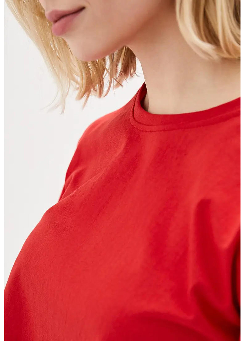 Красная летняя женская укороченная футболка, топ Sport Line