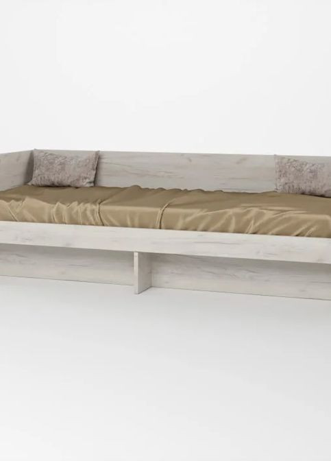 Односпальне ліжко Соната-800 (без ящиків) 80х190 см дуб крафт білий (EVR-2671) Еверест (260623607)