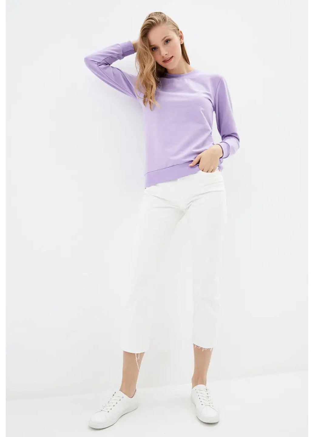 Лавандовий світшот жіночий, тонкий Sport Line однотонний (260631473)