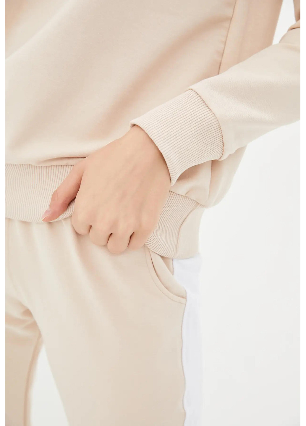 Бежевий світшот жіночий, тонкий Sport Line однотонний (260631546)