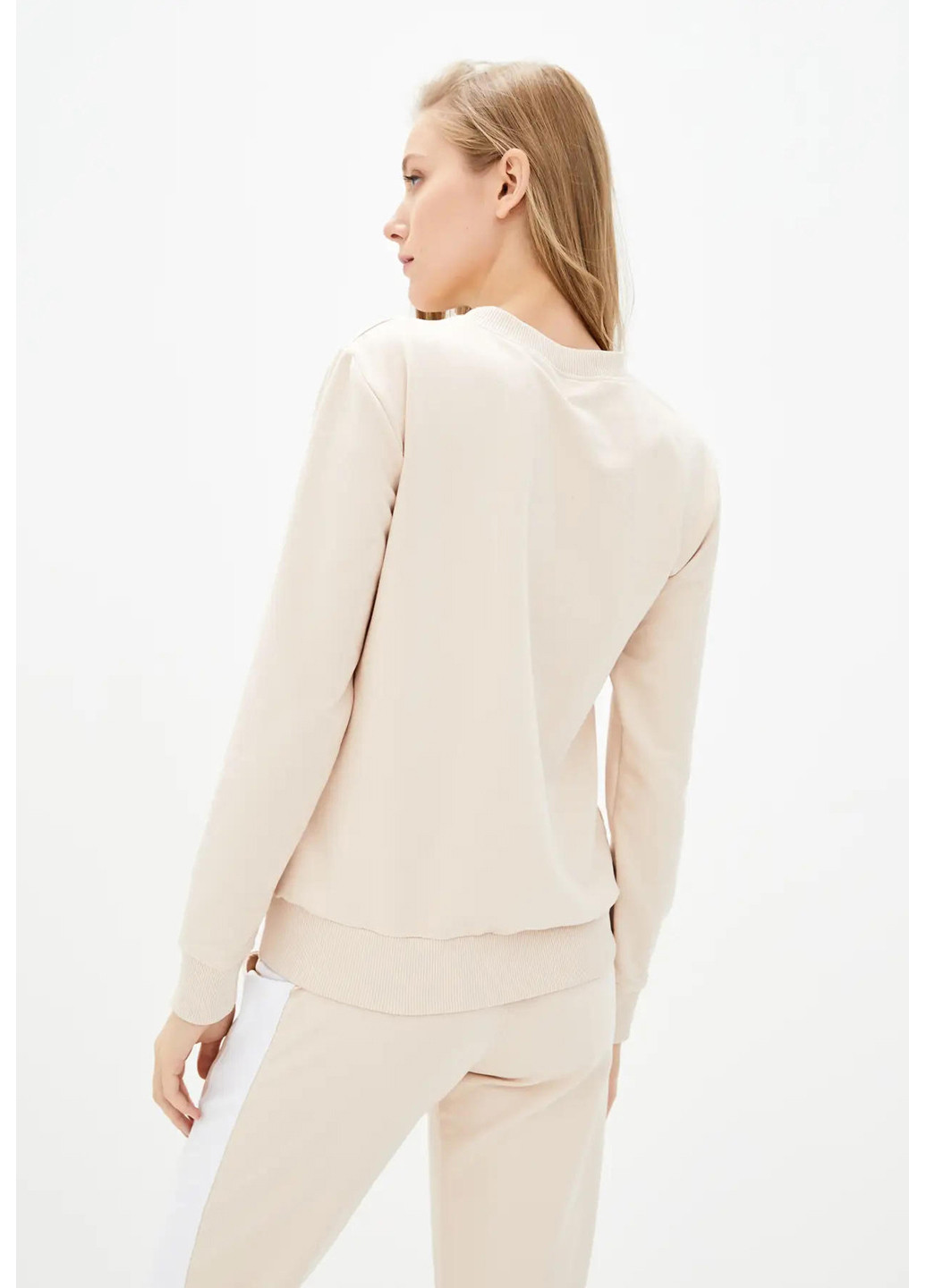 Бежевий світшот жіночий, тонкий Sport Line однотонний (260631546)