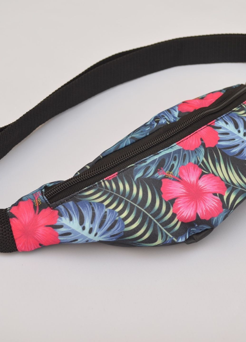 Сумка поясна бананка Міні з принтом Квіти з одним відділенням 20388 4PROFI (260635747)