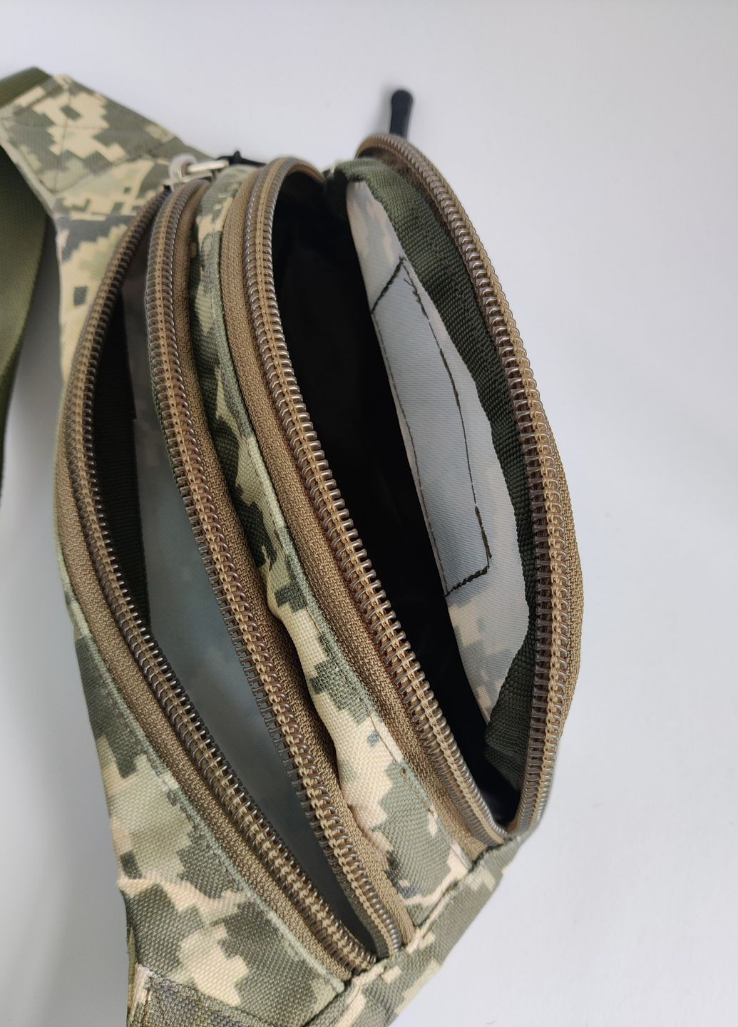 Сумка поясна бананка Tactic зелений пiксель с липучкой з двома відділеннями 4PROFI (260635740)