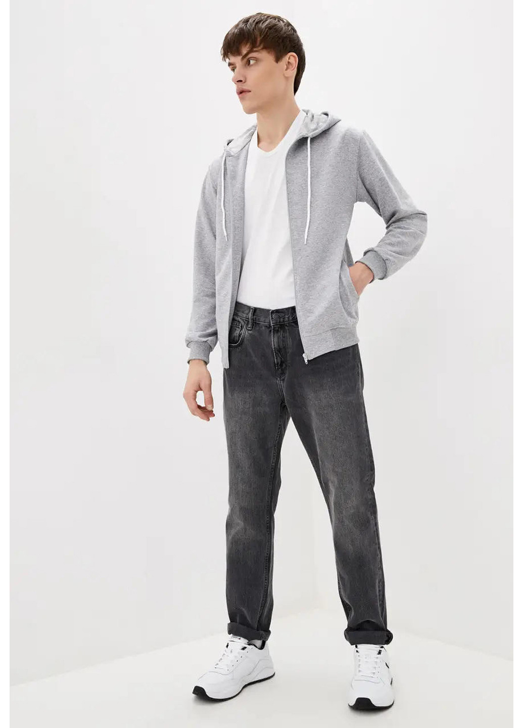 Чоловіча кофта з капюшоном на блискавці Sport Line (260631592)