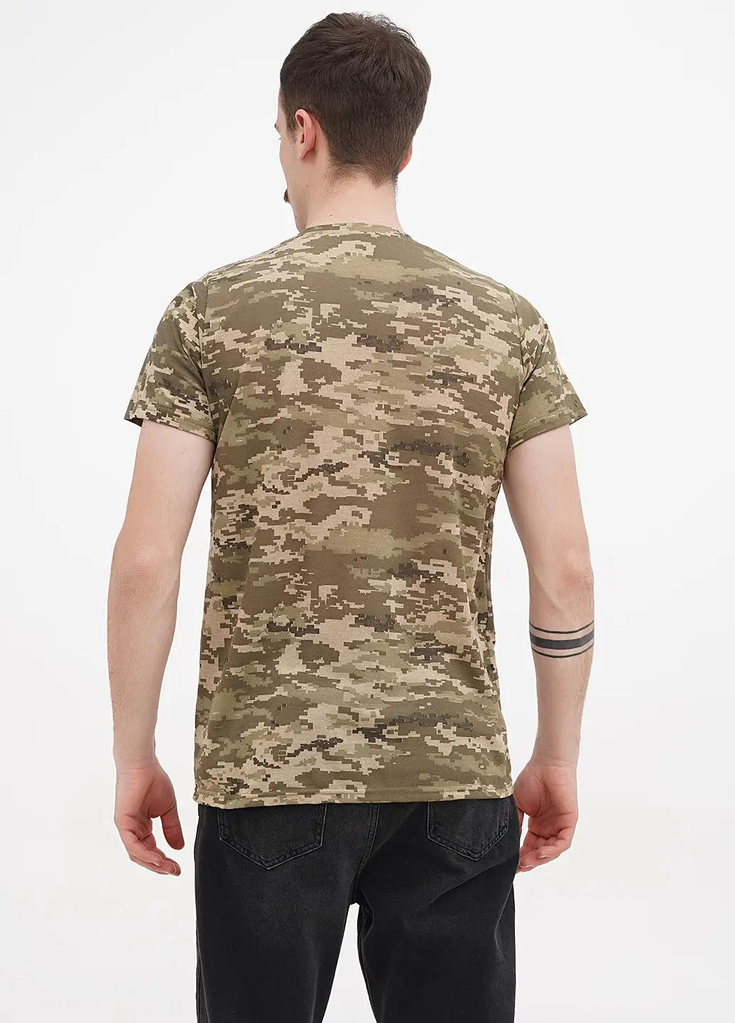 Хаки (оливковая) мужская футболка, круглое горло Sport Line