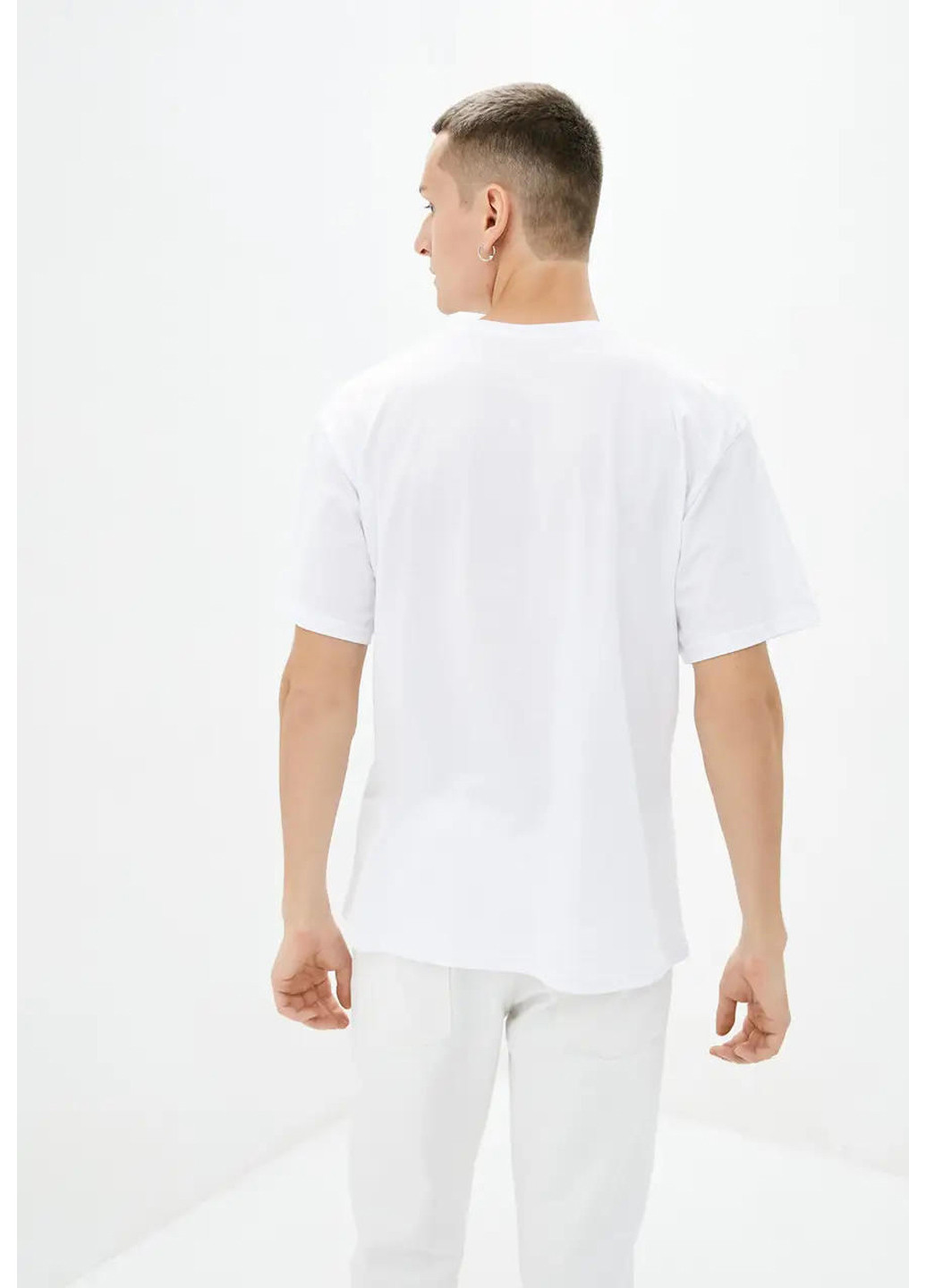 Біла чоловіча футболка oversize Sport Line