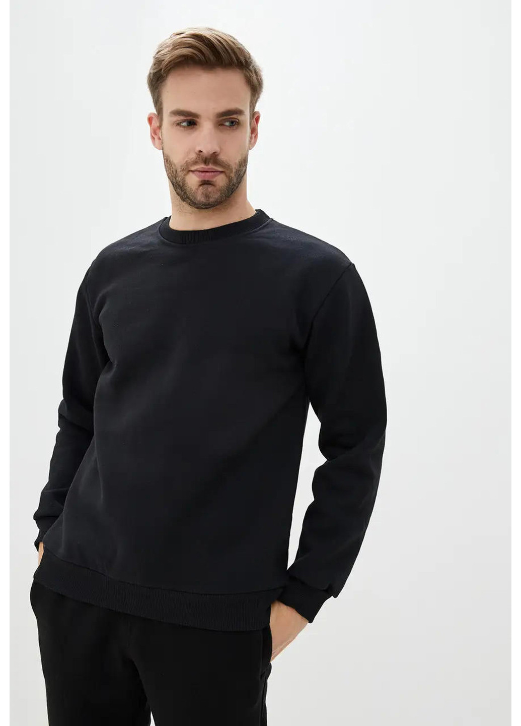 Черный мужской свисток на флисе Sport Line однотонный (260631617)