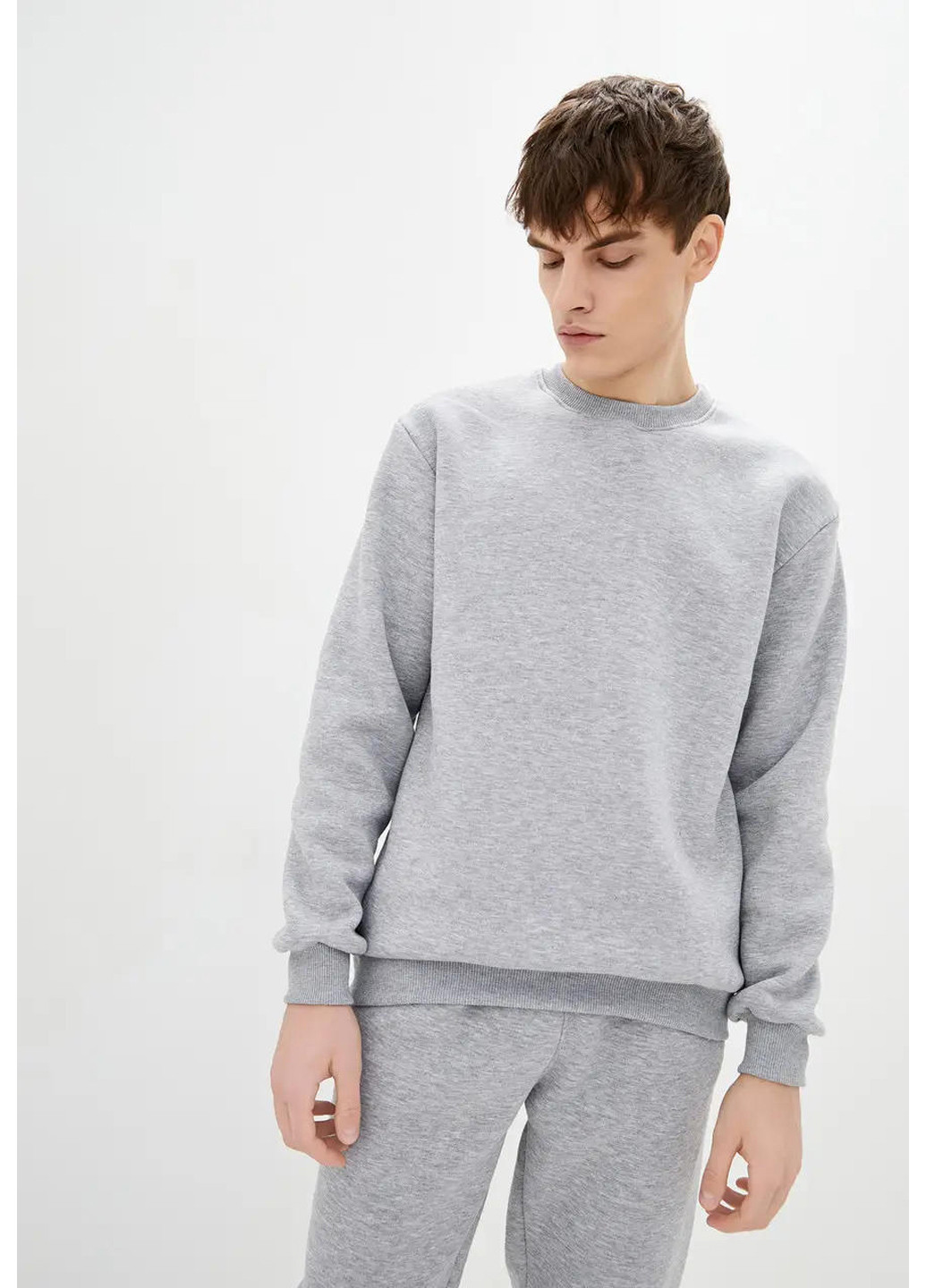 Светло-серый мужской свисток на флисе Sport Line однотонный (260631848)