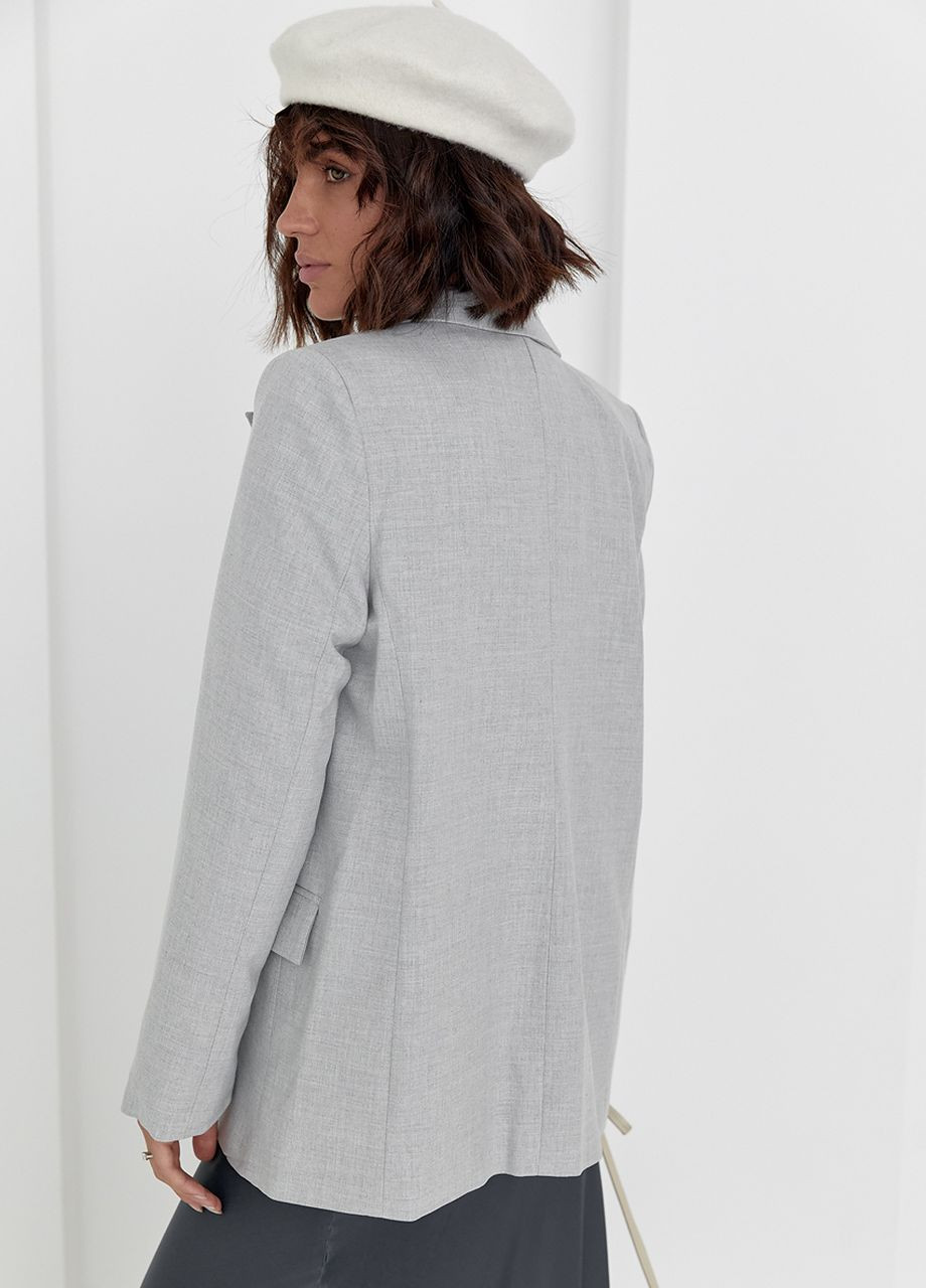 Класичний жіночий піджак без застібки Lurex (260632396)