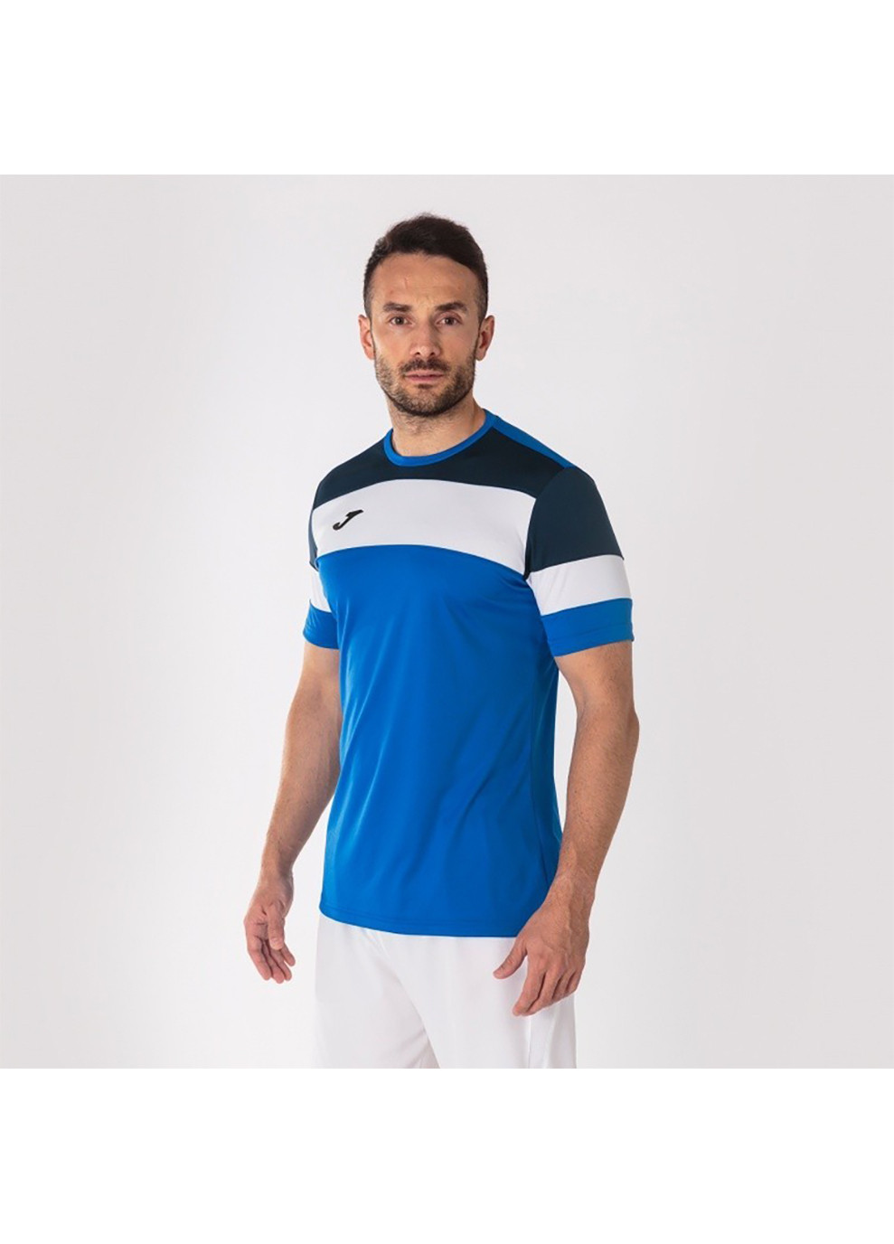 Голубая футболка crew iv t-shirt royal-dark navy s/s голубой Joma